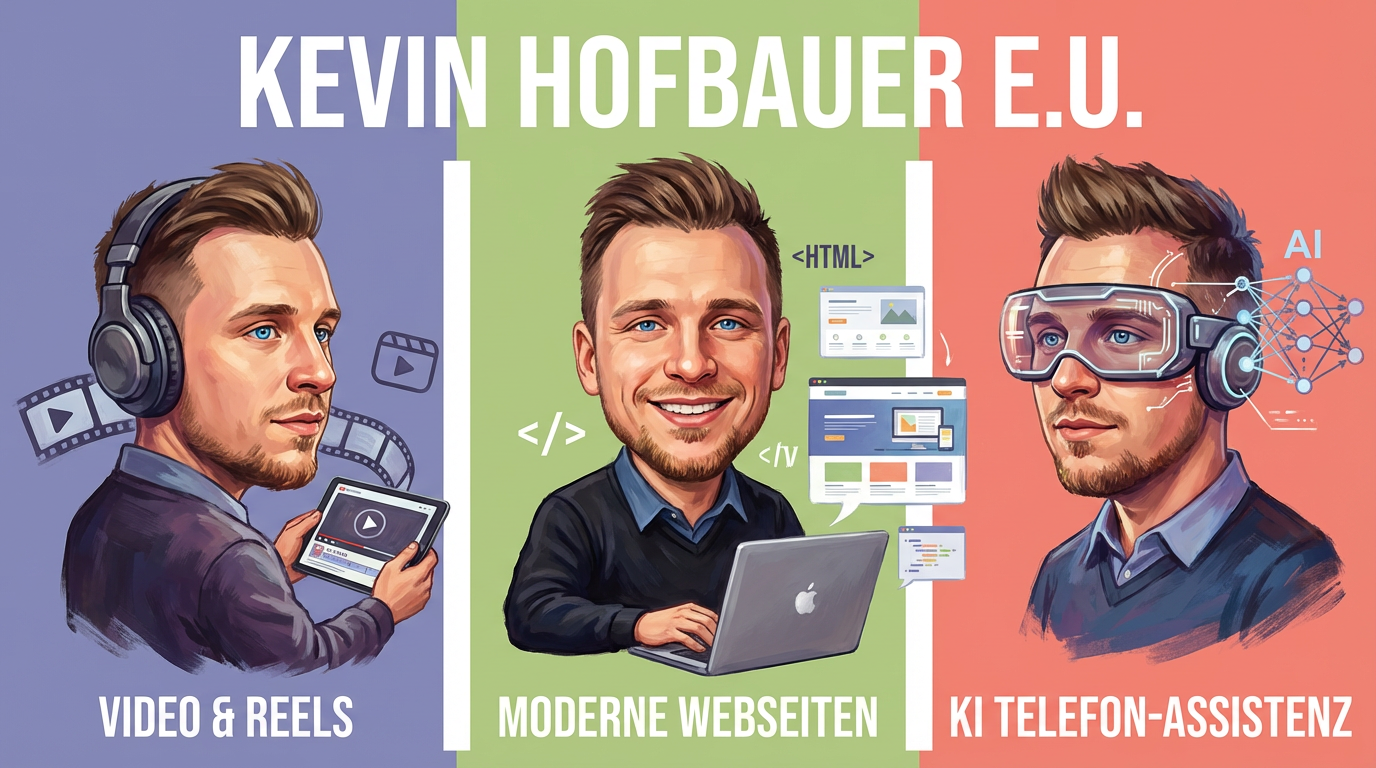 Kevin Hofbauer - Video & Reels, Moderne Webseiten, KI Telefon-Assistenz