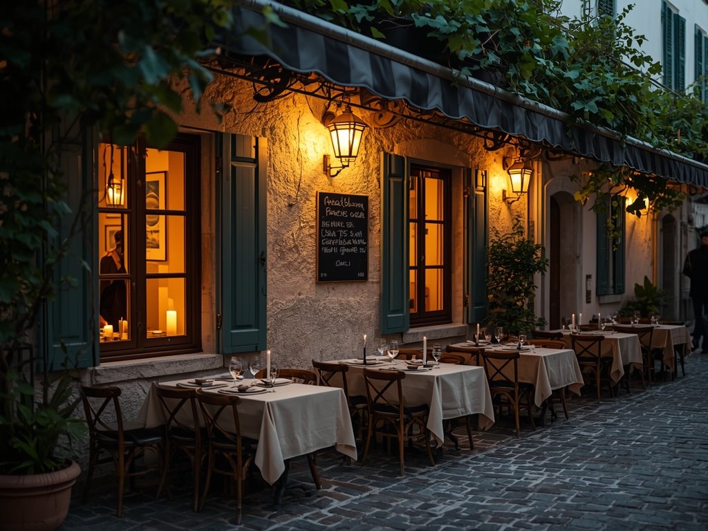 Einladendes Restaurant mit warmem Licht